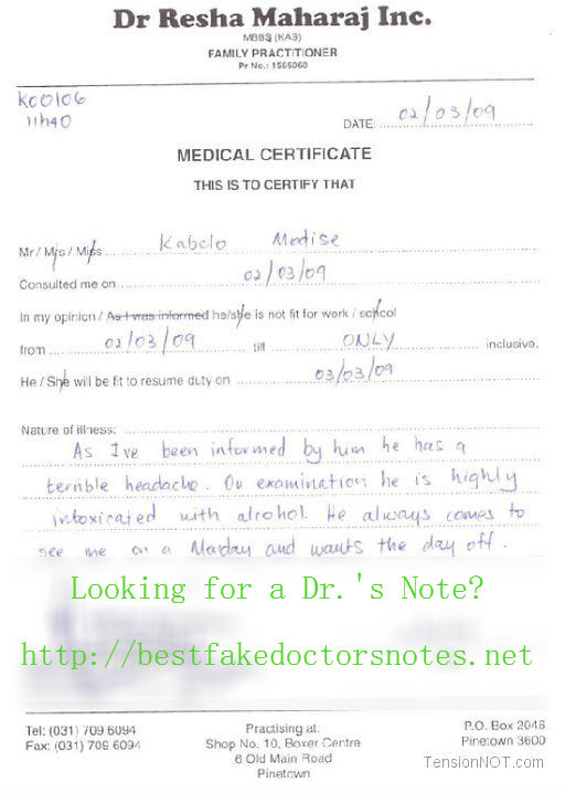 Don't use free physician's form